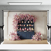 Lofaris Floral Dessert Counter Cute Elegant Wedding Backdrop